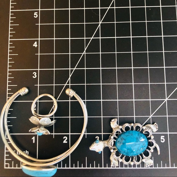 Vintage Faux Turquoise Jewelry lot - Picture 6 of 14